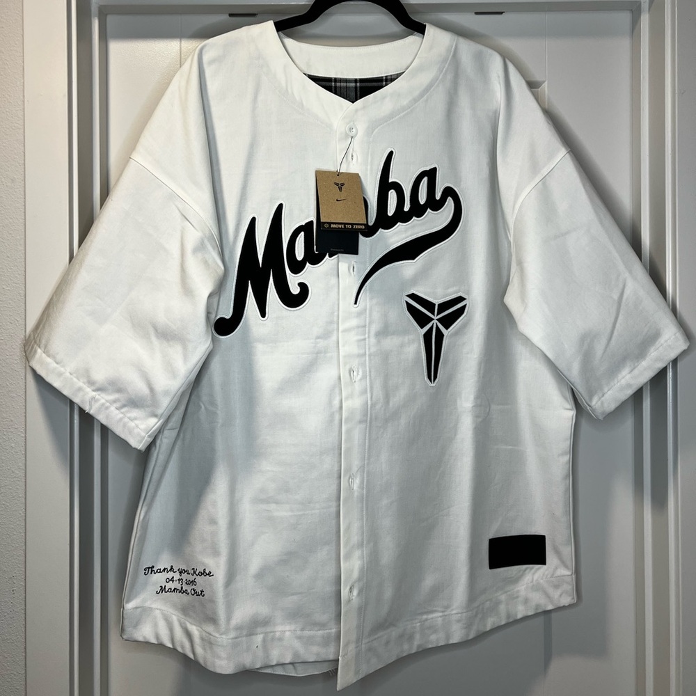 Nike White/Black Mamba Baseball Jersey